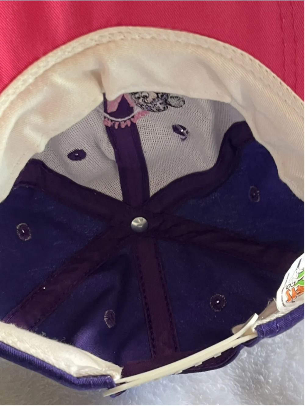 Vintage Minnie Mouse Youth Snapback Baseball Cap Goofy's Hat Co Made in USA Pink
